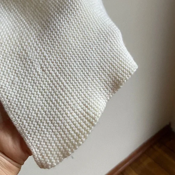 Eileen Fisher Open Front Ivory Women's  Merino Wool Cardigan M - Picture 5 of 15